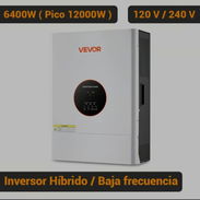 Inversor Híbrido VEVOR 6400W 12000W Pico Baja Frecuencia 48V a 120V/240V Split Phase MPPT 120A Off Grid Blanco - Img 55734980
