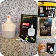💡🔋 LÁMPARA LED GRANDE RECARGABLE – 40W, BLANCA, GANCHO, USB – 8 USD - Img 55767151