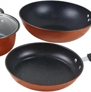 Juego de 2 Sartenes y 1 Olla con tapa de cristal (Td) - Img 50383742
