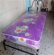Cama personal con colchon de muelles y esponja 6 meses de garantía, envios a domicilio gratis en toda la Habana - Img 45744253