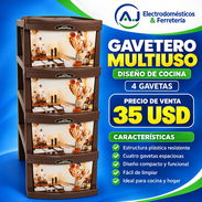 Gaveteros  Plásticos de 4 gavetas - Img 53214321