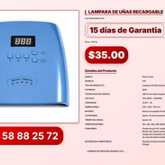 LAMPARA DE UÑAS RECARGABLE - Img 57027626