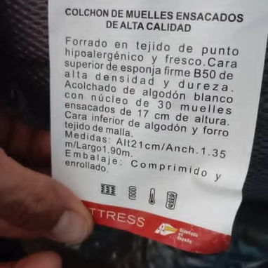 Colchón semiortopedico + 2 almohadas hotelera y mensajería gratis 260 USD - Img 118720504