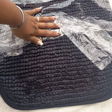 Juego de Alfombras para Baño – 2 piezas | 13 USD | rectangular: 50 × 80 cm | contorneada para inodoro: 50 × 40 cm - 3/6