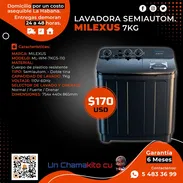 ⚫ 7KG ⚫ LAVADORA SEMIAUTOMÁTICA MILEXUS 7KG. MENSAJERÍA CON FACTURA Y GARANTÍA. TL 54833699 - Img 54501380