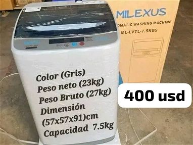 lavadora automática milexus de 7.5kg a 400 USD, nueva, con sus papeles, garantía y transporte incluido. - Img main-image