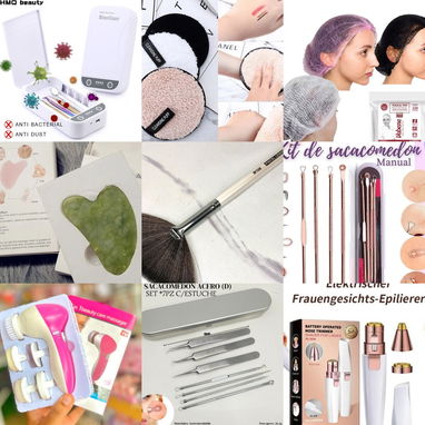 ✅accesorios utensilios de skincare facial, dermaroler, espatula, saca comedon, cepillo, guasha jade, disco de algodon✅ - 4/5