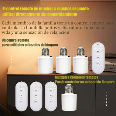 Zócalo para bombillos y lámparas de control remoto - Img 115174538
