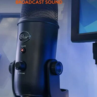Microfono Logitech G Blue Yeti USB microfono – Blackout USB para PC - 2/3