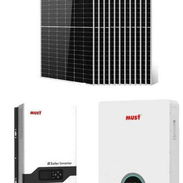 ☀️Kit de 6kw -4 Panles solares bifaciales 600 Wats ( las bases que son utilizadas incluidas en las instalaciones - Img 58153482