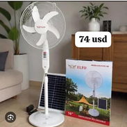 Ventilador recargable 16' marca ELFO con panel solar ⚡ - Img 57986331