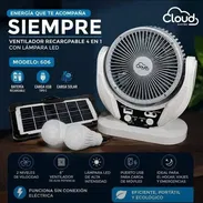Ventilador recargable - panel solar -2 bombillos - Img 57490135