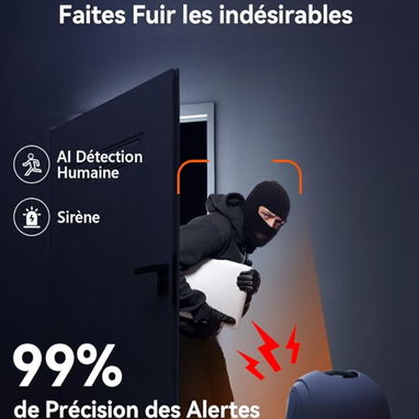 Cámara de vigilancia WiFi con micro y alarma integrada - 2/3