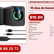 BOCINA PARA PC RGB FT-25-1 VPT#-0260 - Img 56830437