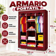 Clóset portátil en 21000cup (Medidas : 130 cm de ancho x 45 cm de profundidad x 170 cm de alto ) - Img 58274972
