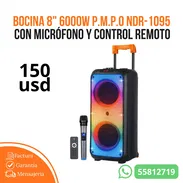 Bocina 8" 6000W con micrófono y mando - Img 55620315