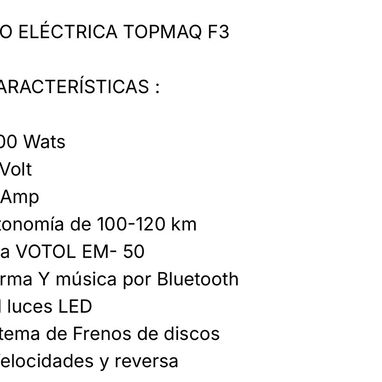 Se venden moto eléctrica de marca (TOPMAQ F3) nuevas en caja - 2/2
