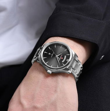 Reloj Original NaviForce de Negocios o Empresario (Business) en metálico plateado NEW en caja + Garantía, Diez de Octubr - Img 68244387
