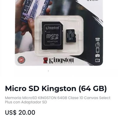 Micros sd 64 y 128 gb. Kintong 3.2v, sandisk, samsung evo plus y mas sellado caja tdo somos tienda - Img 126441821