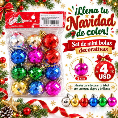 🚧 ✨ ¡DALE BRILLO Y ELEGANCIA A TU NAVIDAD! Decora tu árbol con nuestros exclusivos sets de adornos navideños. ✨ 🚧 - 3/8