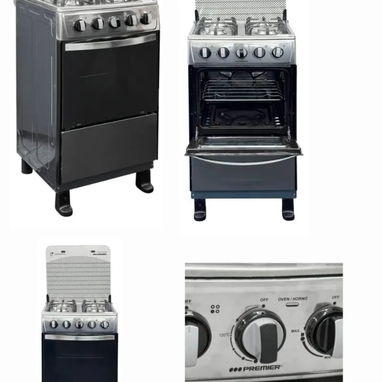 Cocina de gas con horno de 4 quemadores con magneto marca Premier - Img 120382006