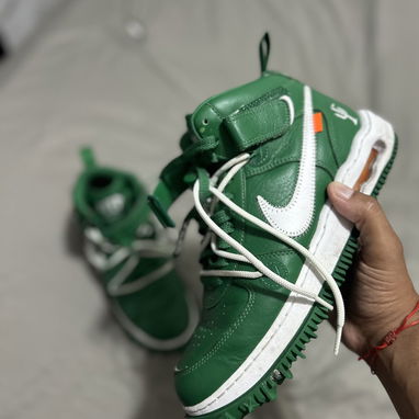 Nike x Off-White Air Force 1 Mid 'Pine Green' como nuevas(2 puestas) #43.     DETALLES EN LAS FOTOS - 2/9