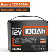 Batería Humsienk LiFePO4 12V 100Ah Grupo 24 1280Wh IP65 Para RV, Solar Y Respaldo $260 - Img 57615534