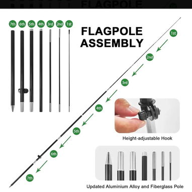 Mastín (Asta) para banderolas de 2.50 m - 3/4