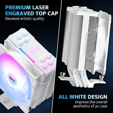 (X) Enfriador CPU darkFlash Z4Pro Mist – 120mm, TDP 200W, 4 Heatpipes, ARGB, Compatible Intel/AMD $41.63 - Img 126480771