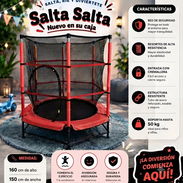 Trampolín  190usd Rojo Azul - Img 56414195