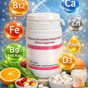 Prenatal con vitaminas y minerales para el embarazo y la lactancia (100 tabletas) - Img 55550435