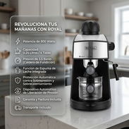 Cafetera ROYAL 4 Tazas Espresso, Latte y Cappuccino | $95 USD | Transporte Gratis | Garantía y Factura | 3.5 Bares - Img 57720456