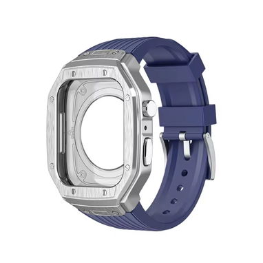 Manilla exclusiva para Apple Watch 44mm (Protector metálico y Correa de silicona) Súper Calidad!! - Img 93543580
