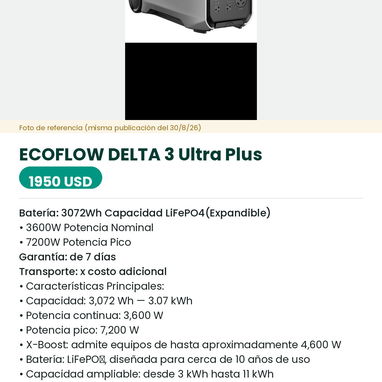 Venta de Baterías y Estaciones de Energía - 9/10