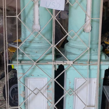 Reja para puerta de seguridad de 2 hojas con una reja fija - 2/3