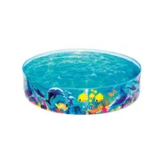 Piscina semirrígida redonda de 183 cm para niños decorada con fondo marino 946 L - Img 56052044