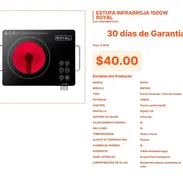 Estufa infrarroja Royal ideal para todo tipo de ollas resistentes pro VPT#-0132 - Img 55665955