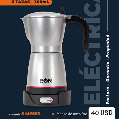 ☕ CAFETERA ELECTRICA 🔴ROJA ⚫NEGRA ⚪ACERO 🔴 EÓN ♦️6 TAZAS 💲 40 USD - Img 116793737