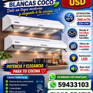 wa.me/59433103 *✨️🤍🤍🤍#CAMPANAS #EXTRACTORAS DE #COCINA,ELIMINA GRASAS,VAPORES Y OLORES. Marca "WAELCO" *BLANCAS-COCO - Img 56257909