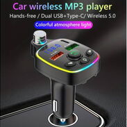 🛍️ Reproductor MP3 / Transmisor FM Carros Reproductora MP3 Bluetooth USB y Carga Rápida ✅ Radio  Auto NUEVO - Img 44546598