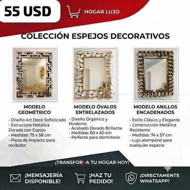 ✅ESPEJOS CON LUZ LED Y ESPEJOS DECORATIVOS✅ - 6/6