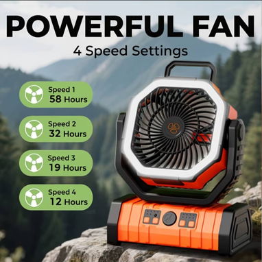 Ventilador recargable F6 - 3/4