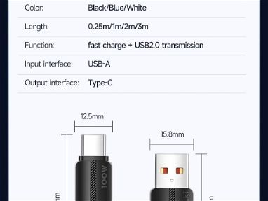 Cable de carga USB Tipo C Cable 100W Toocki  de carga súper rápido para móviles 10€ - Img main-image