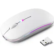 Vendo mouse inalambricos recargables nuevos en caja varios colores carga tipo C con Luces led - Img 50122362