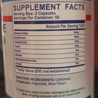 Glucosamine chondroitin de 120 cap y 1500 mg + otros - Img 108722666