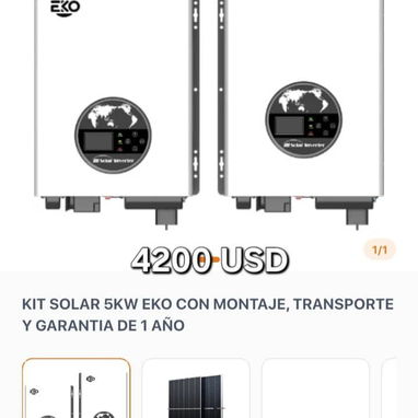 KIT SOLAR 5KW con y sin montaje ($3500 y $4200) - Img 122334906