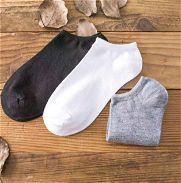 Medias cortas de algodón unisex disponible negras y grises - Img 45050679
