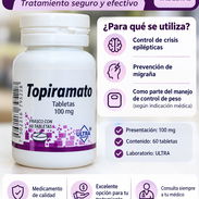 Topiramato 100 mg, 60 tabletas - Img 57761069