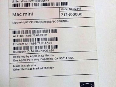 MAC Mini M1 /16 RAM/ 256 SSD - Img main-image-45737977