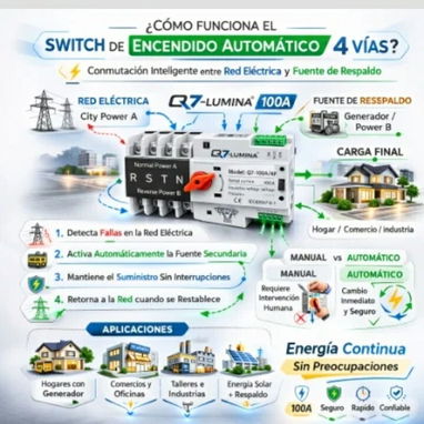 Switch de encendido automático 4 vías - 100a q7-lumina - Img 123186759